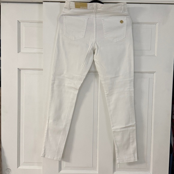 Michael Kors Women's Straight Leg White Jeans - Picture 6 of 7